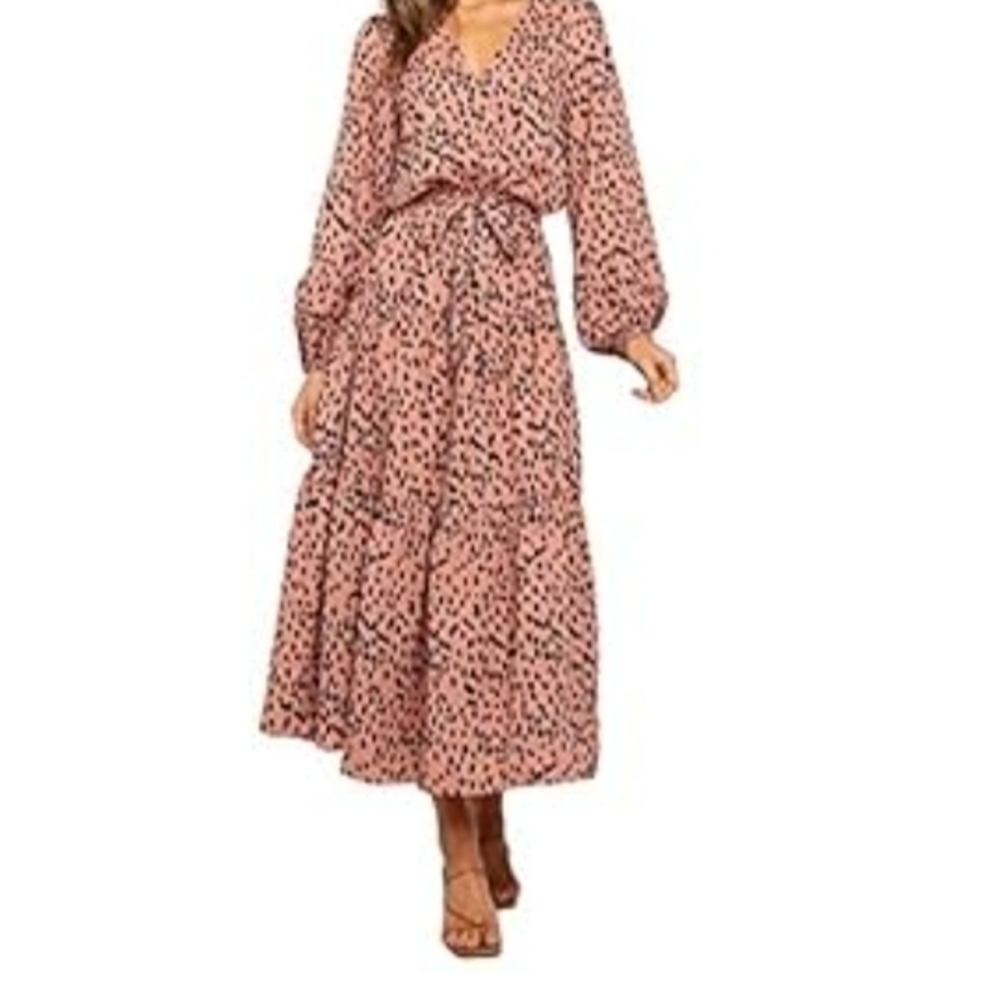 Elegant Leopard Print Maxi Dress